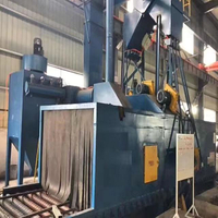 Square Steel Auto Shot Blasting Machine.